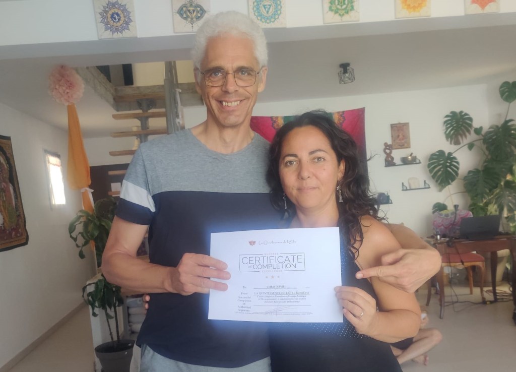 Certification massage tantrique reçue